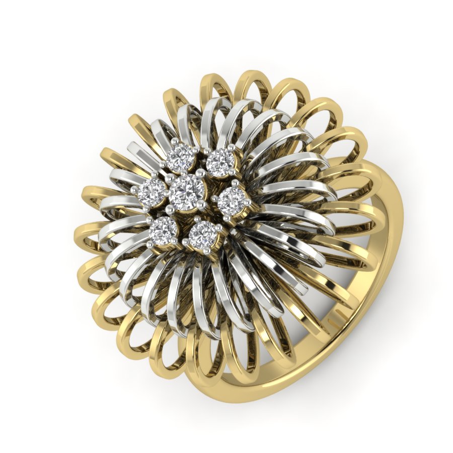 Yellow Gold Plated Sterling Silver Ring