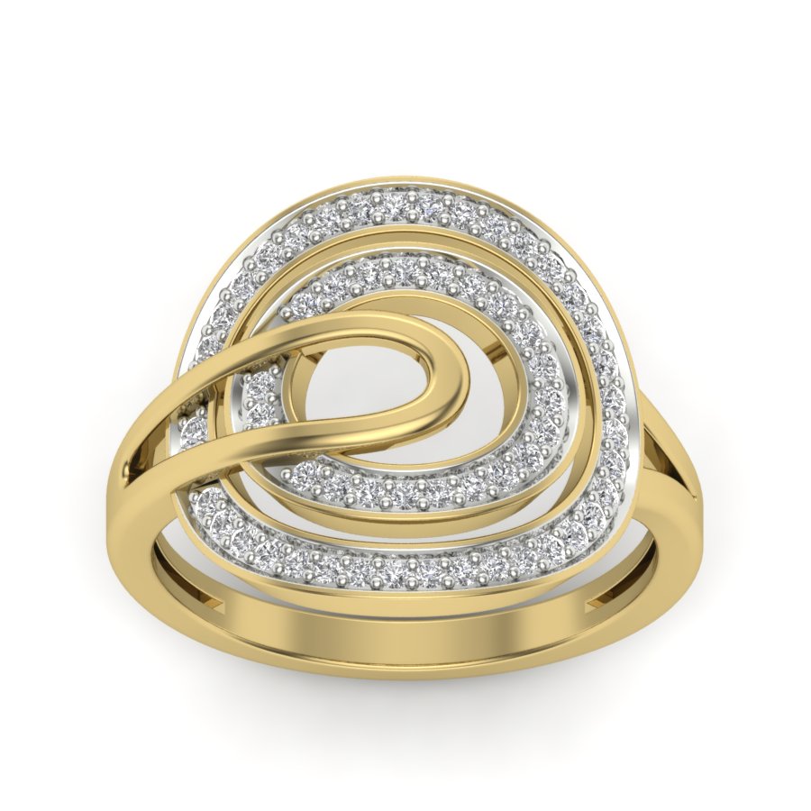 Yellow Gold Plated Sterling Silver Ring