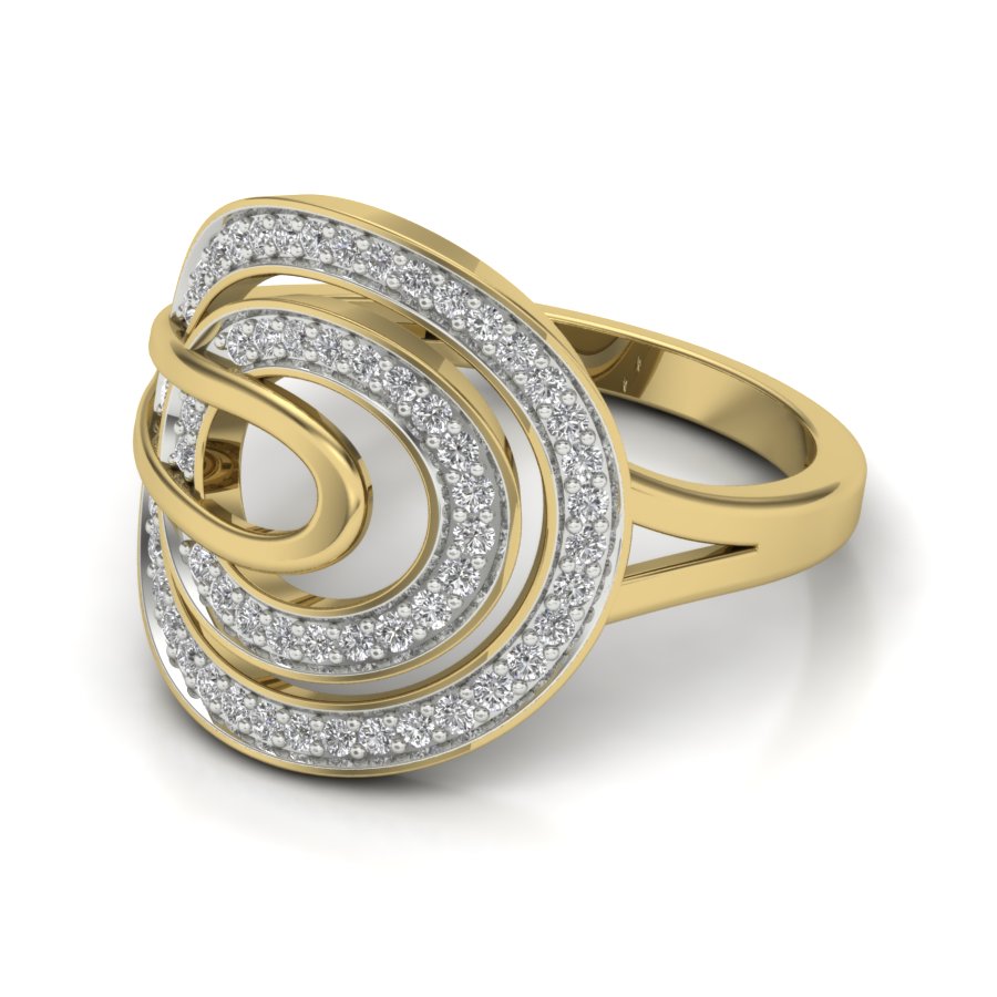 Yellow Gold Plated Sterling Silver Ring