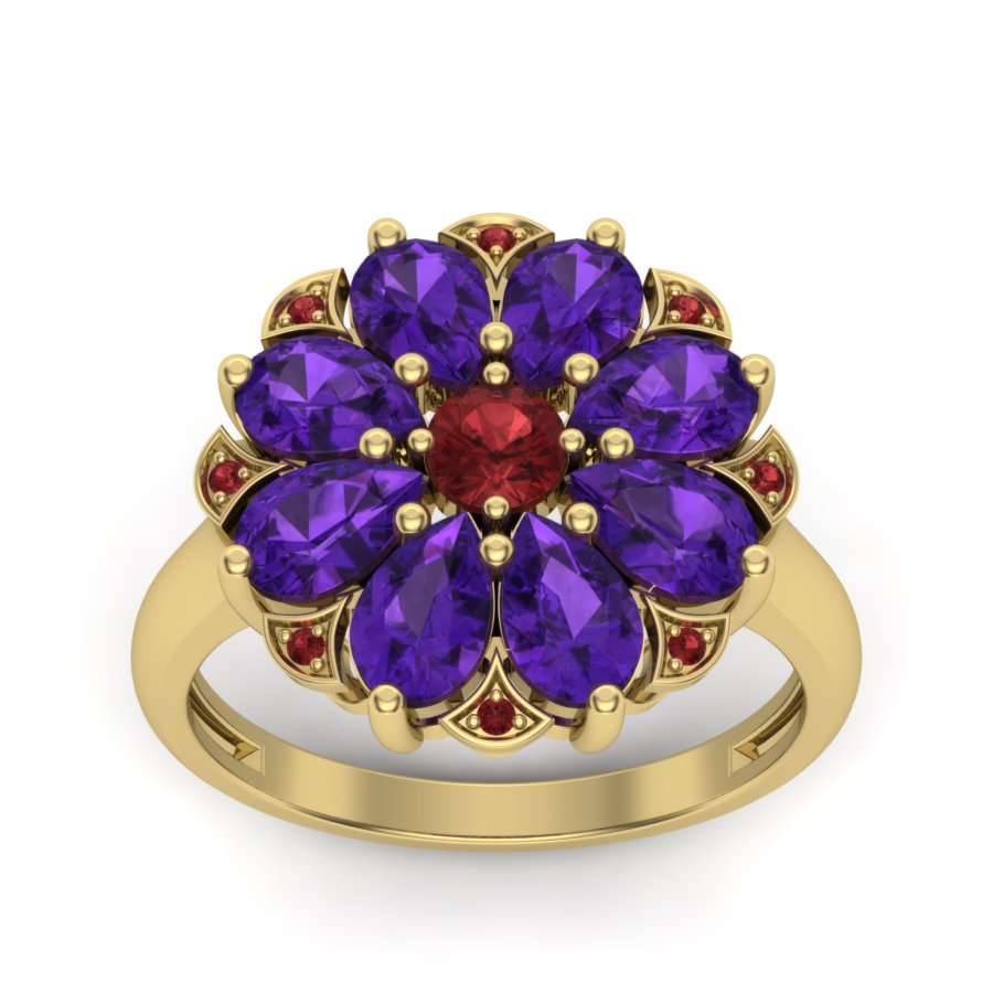 Yellow Gold Plated Sterling Silver Ring