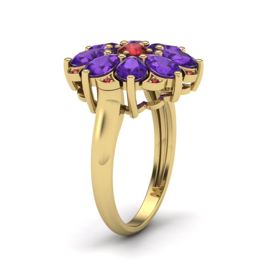 Yellow Gold Plated Sterling Silver Ring