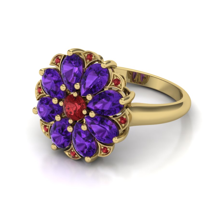 Yellow Gold Plated Sterling Silver Ring