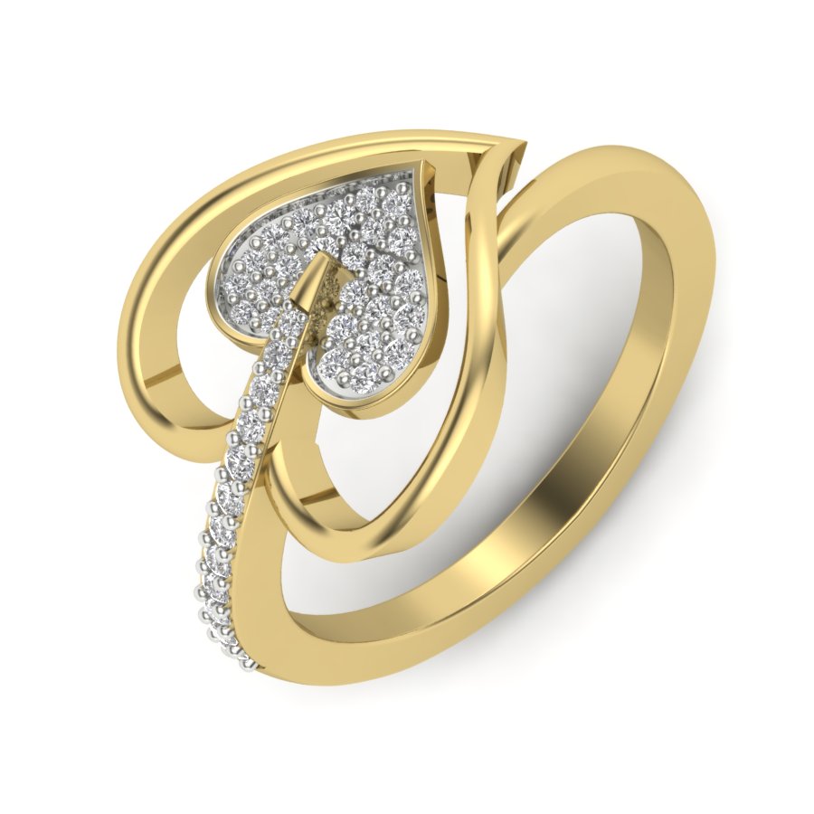 Yellow Gold Plated Sterling Silver Ring