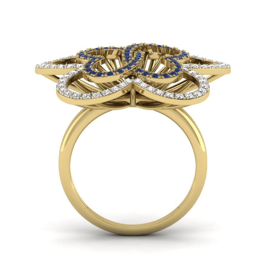 Yellow Gold Plated Sterling Silver Ring