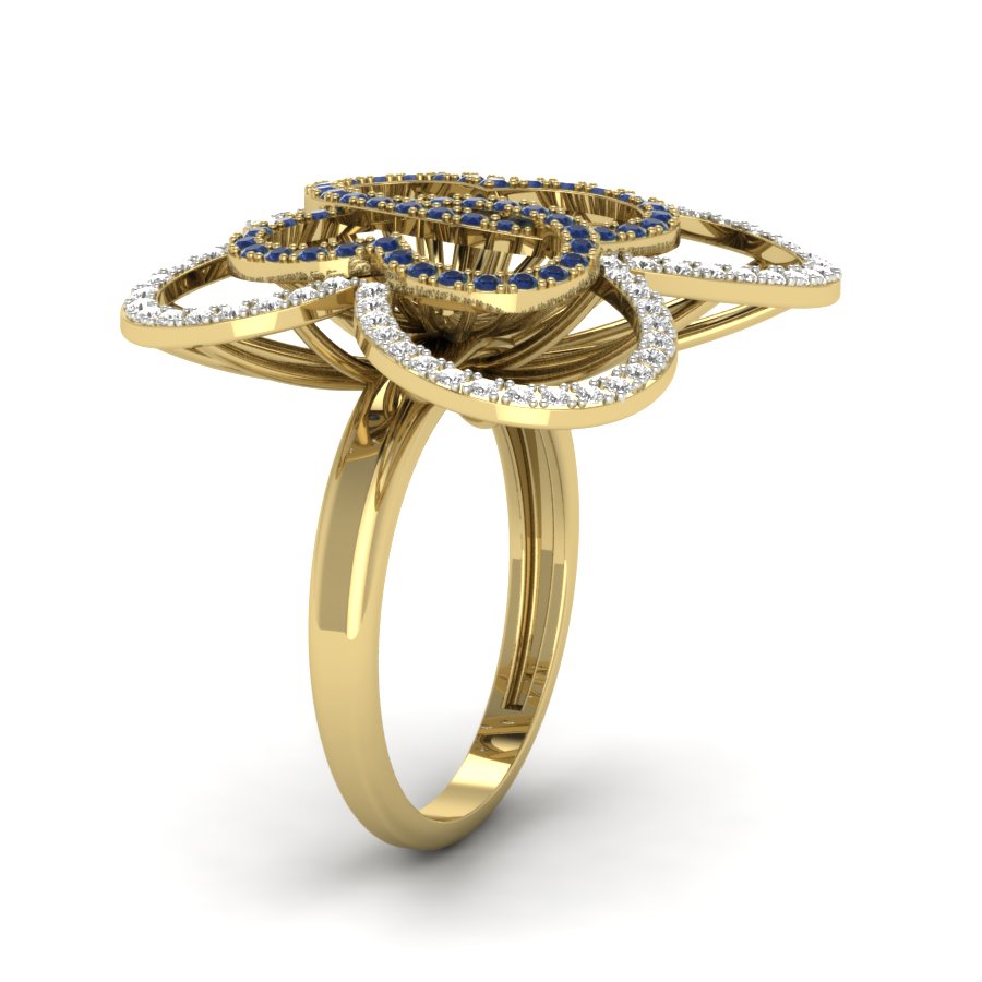 Yellow Gold Plated Sterling Silver Ring