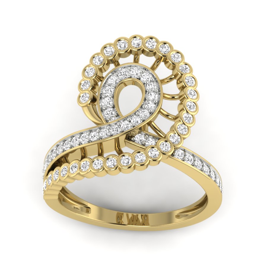Yellow Gold Plated Sterling Silver Ring