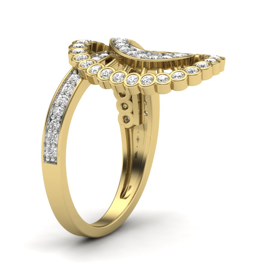 Yellow Gold Plated Sterling Silver Ring