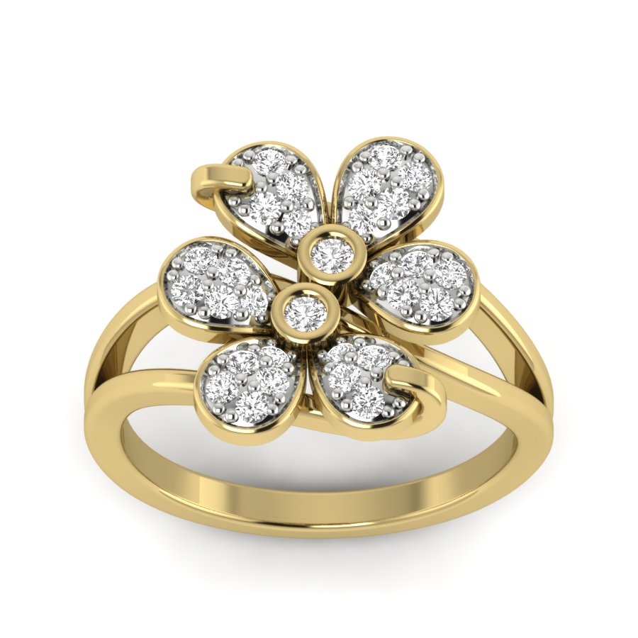 Yellow Gold Plated Sterling Silver Ring