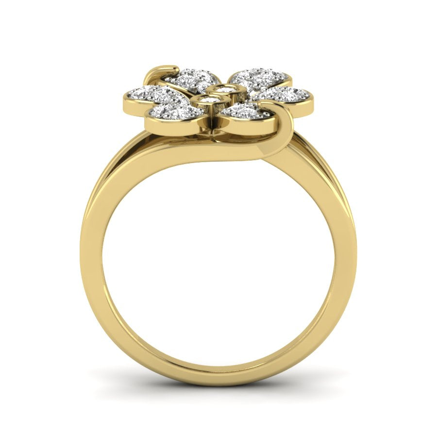 Yellow Gold Plated Sterling Silver Ring