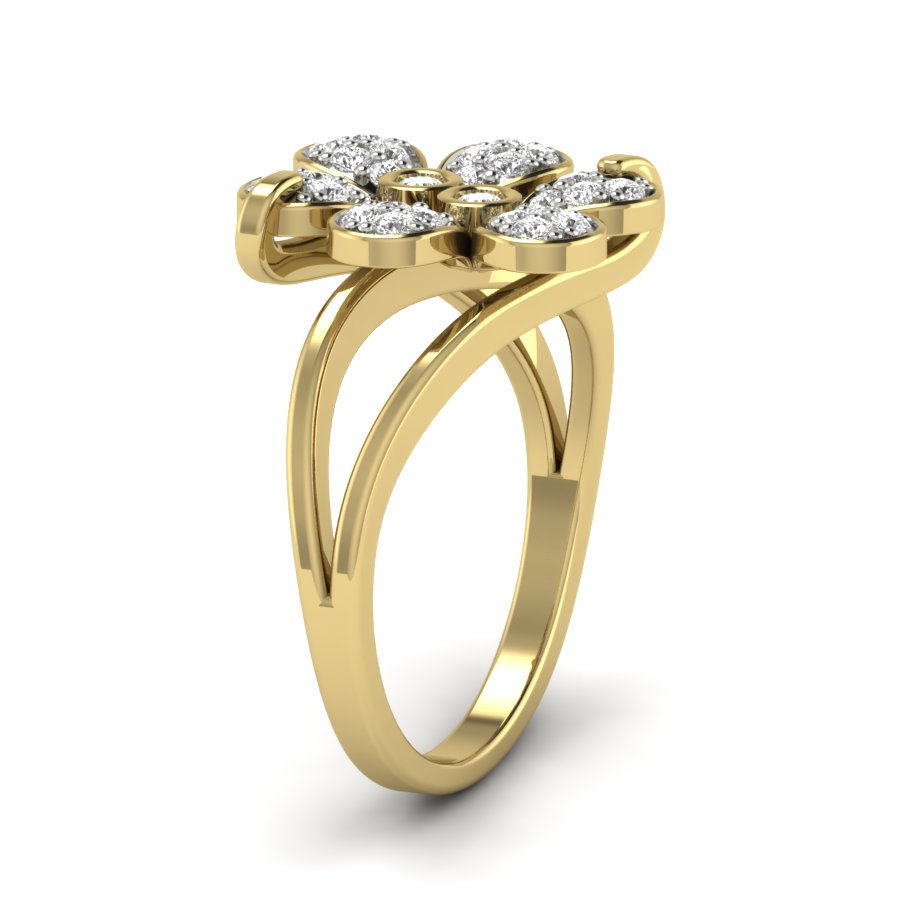 Yellow Gold Plated Sterling Silver Ring