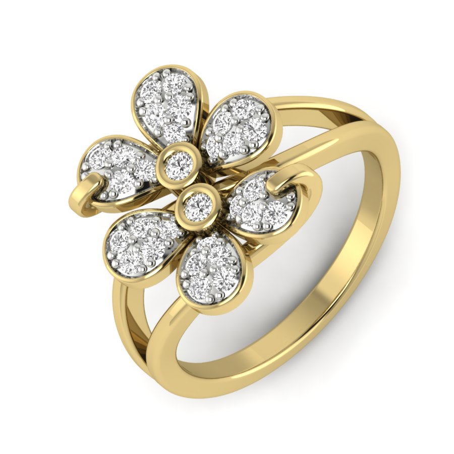 Yellow Gold Plated Sterling Silver Ring