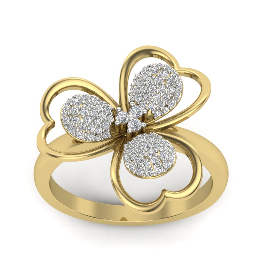 Yellow Gold Plated Sterling Silver Ring