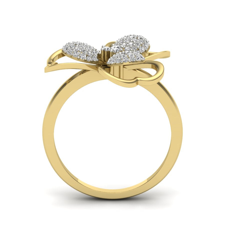 Yellow Gold Plated Sterling Silver Ring