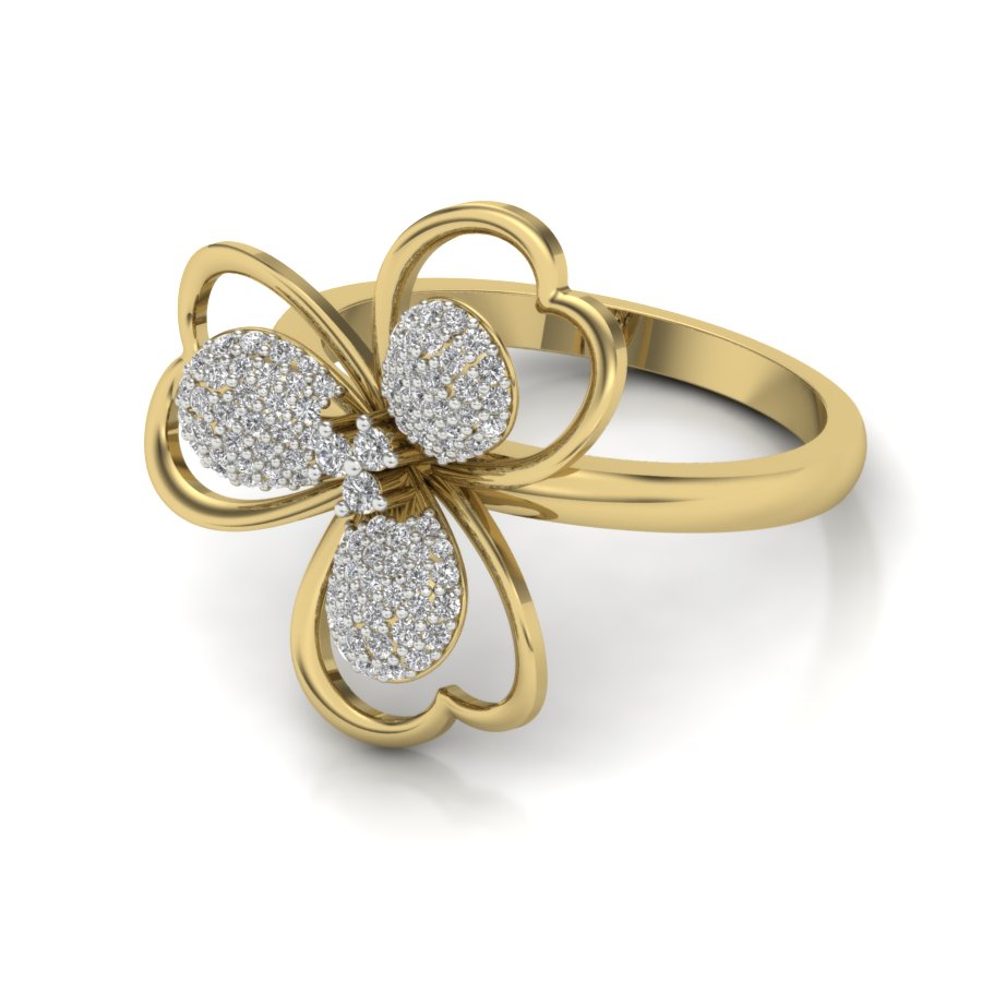 Yellow Gold Plated Sterling Silver Ring