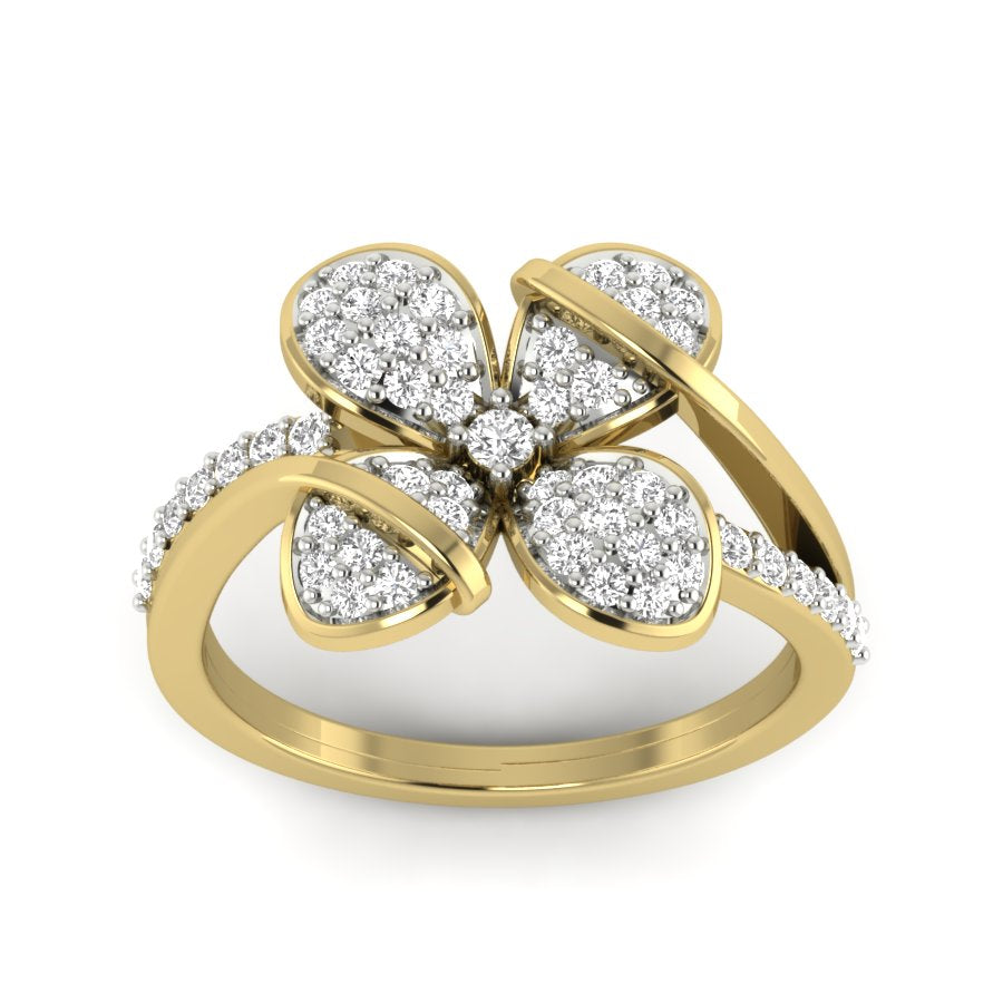 Yellow Gold Plated Sterling Silver Ring