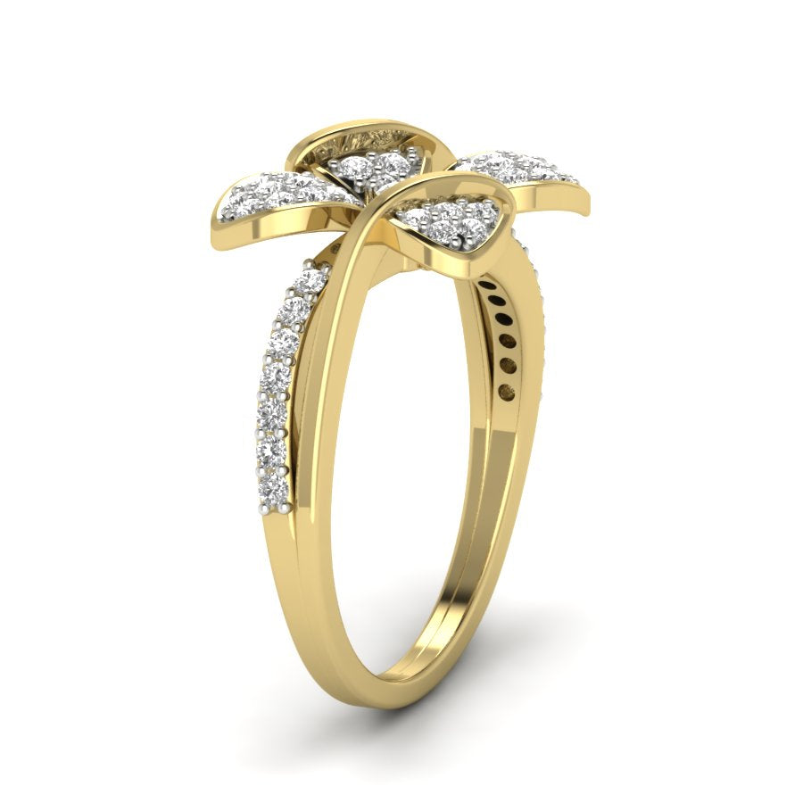 Yellow Gold Plated Sterling Silver Ring
