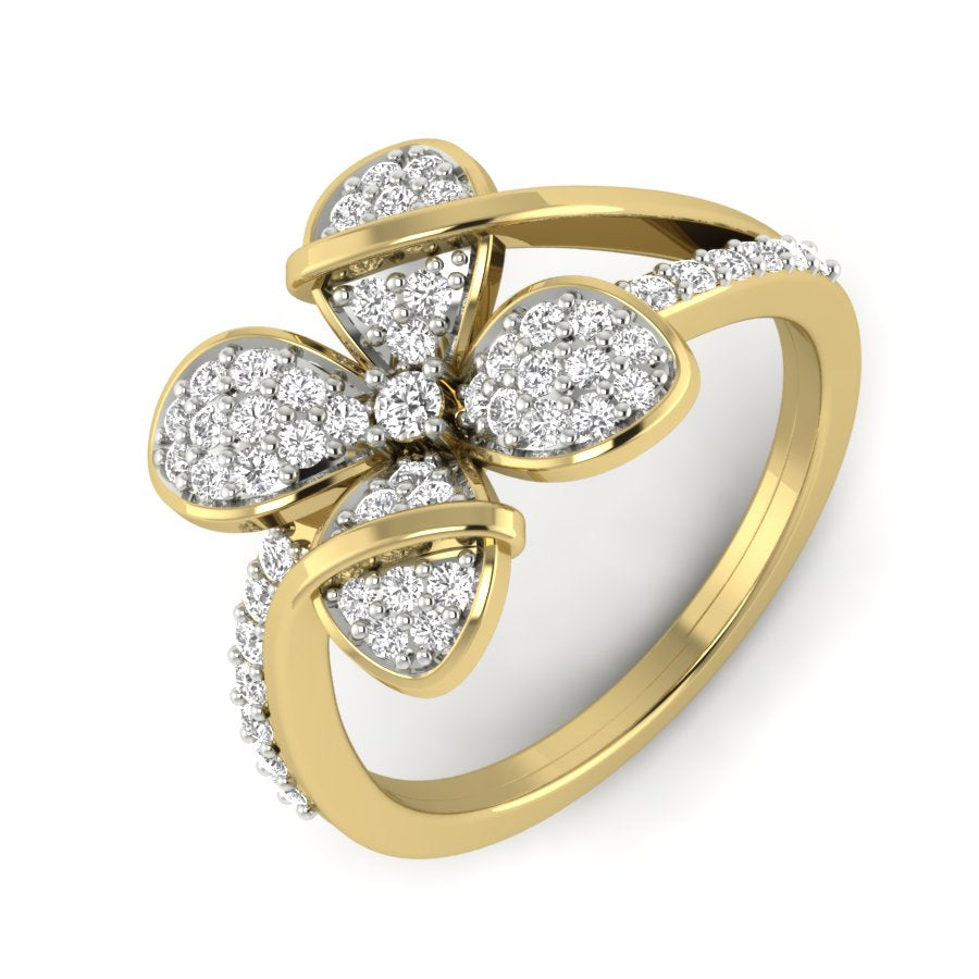 Yellow Gold Plated Sterling Silver Ring