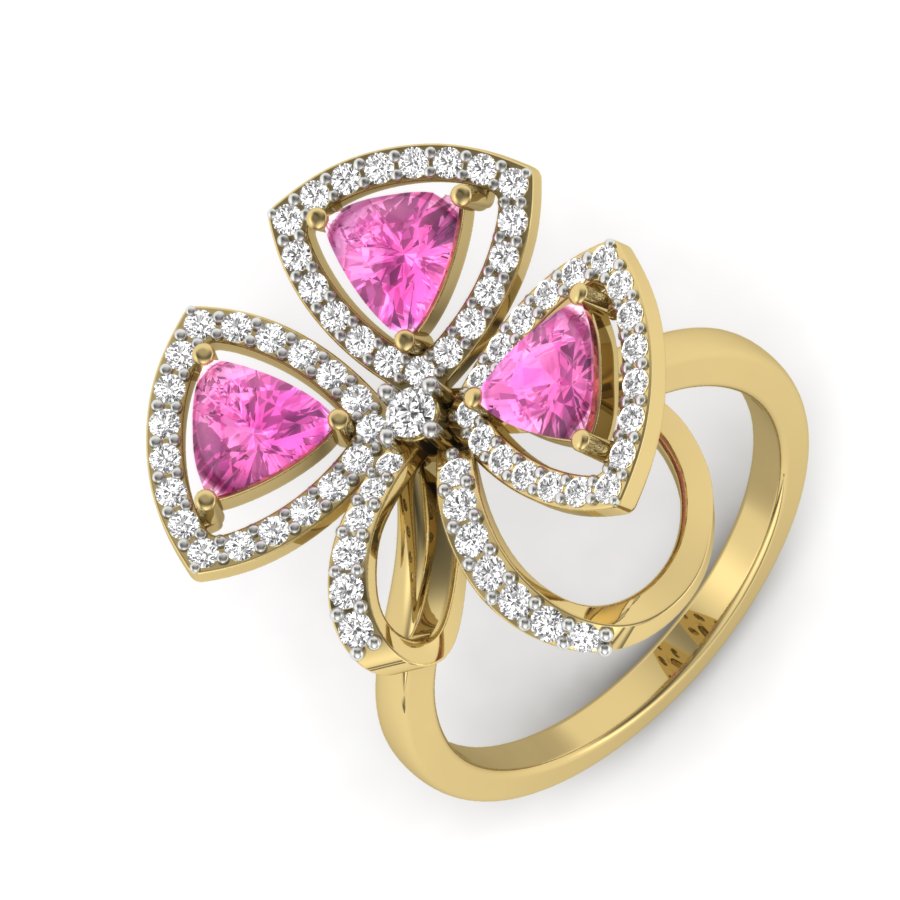 Yellow Gold Plated Sterling Silver Ring