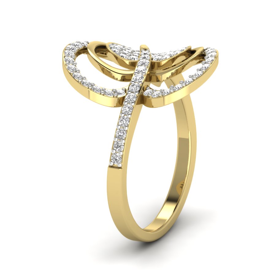 Yellow Gold Plated Sterling Silver Ring