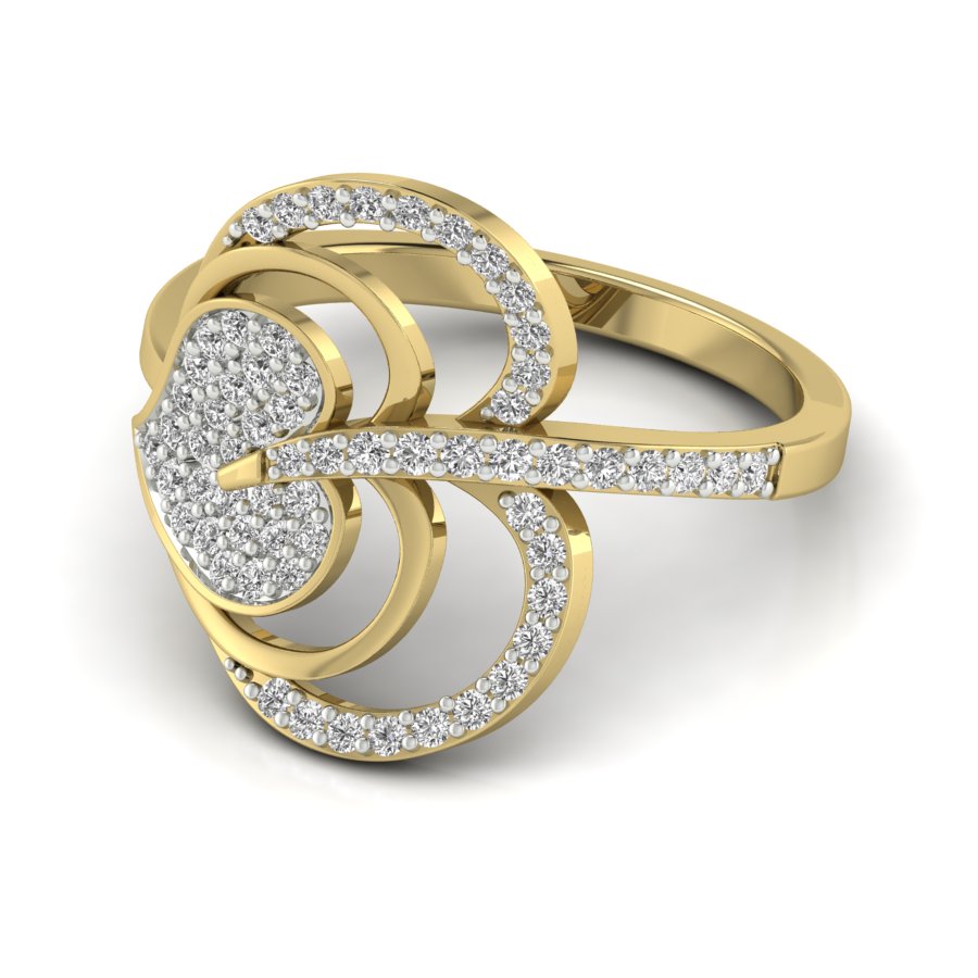Yellow Gold Plated Sterling Silver Ring