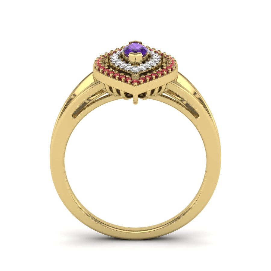 Yellow Gold Plated Sterling Silver Ring