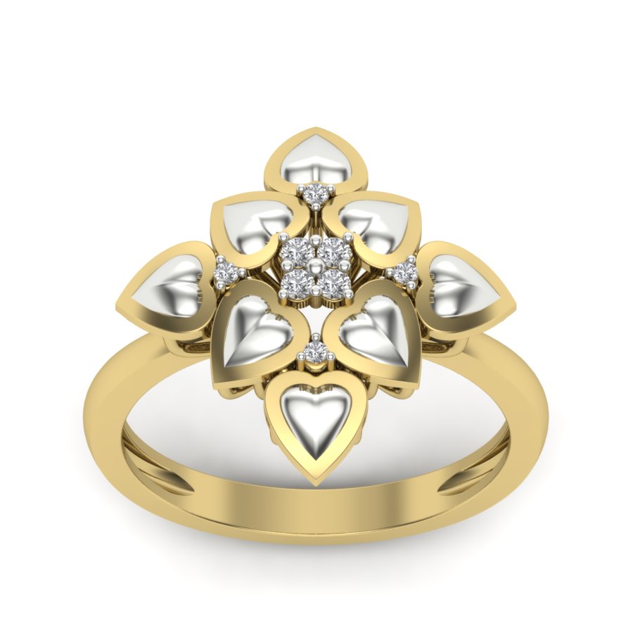 Yellow Gold Plated Sterling Silver Ring