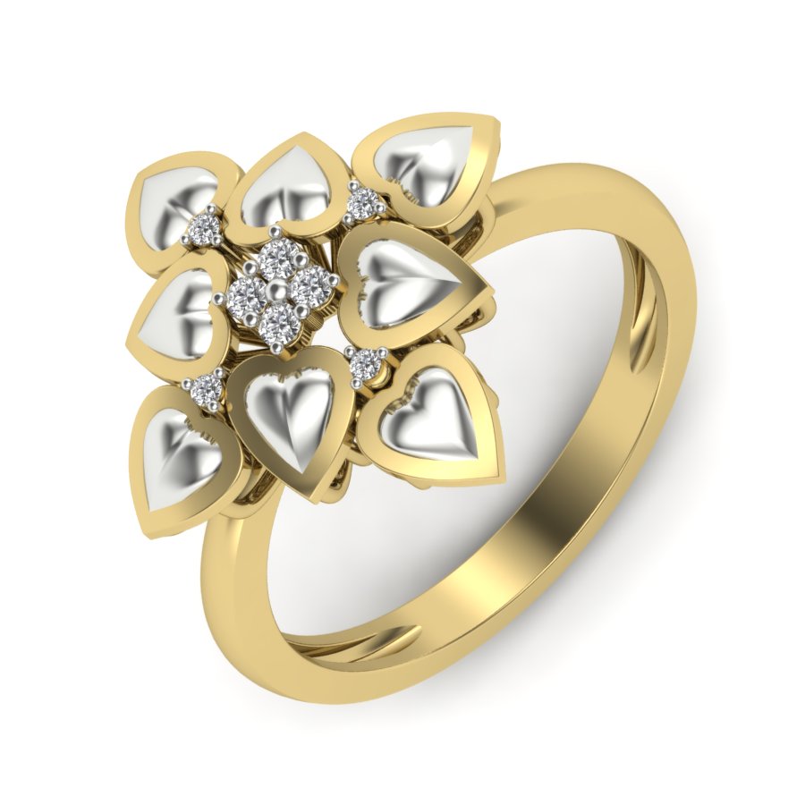 Yellow Gold Plated Sterling Silver Ring