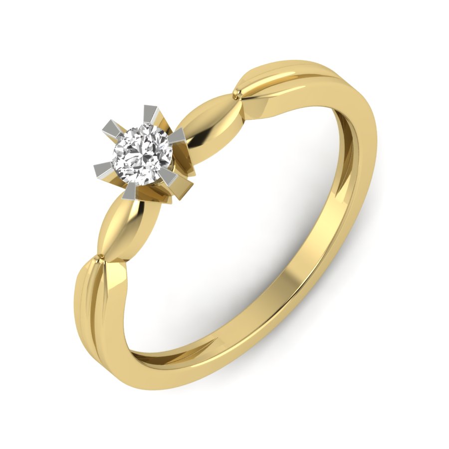Yellow Gold Plated Sterling Silver Ring