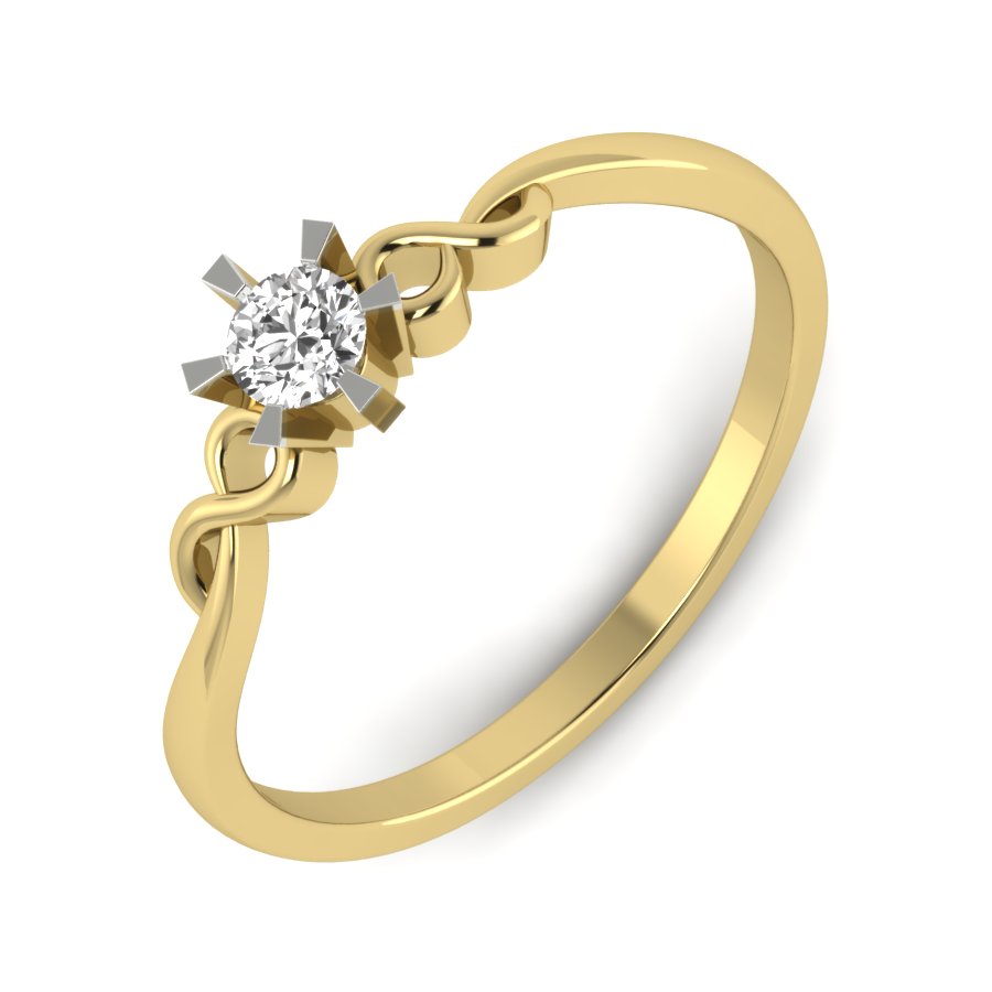 Yellow Gold Plated Sterling Silver Ring