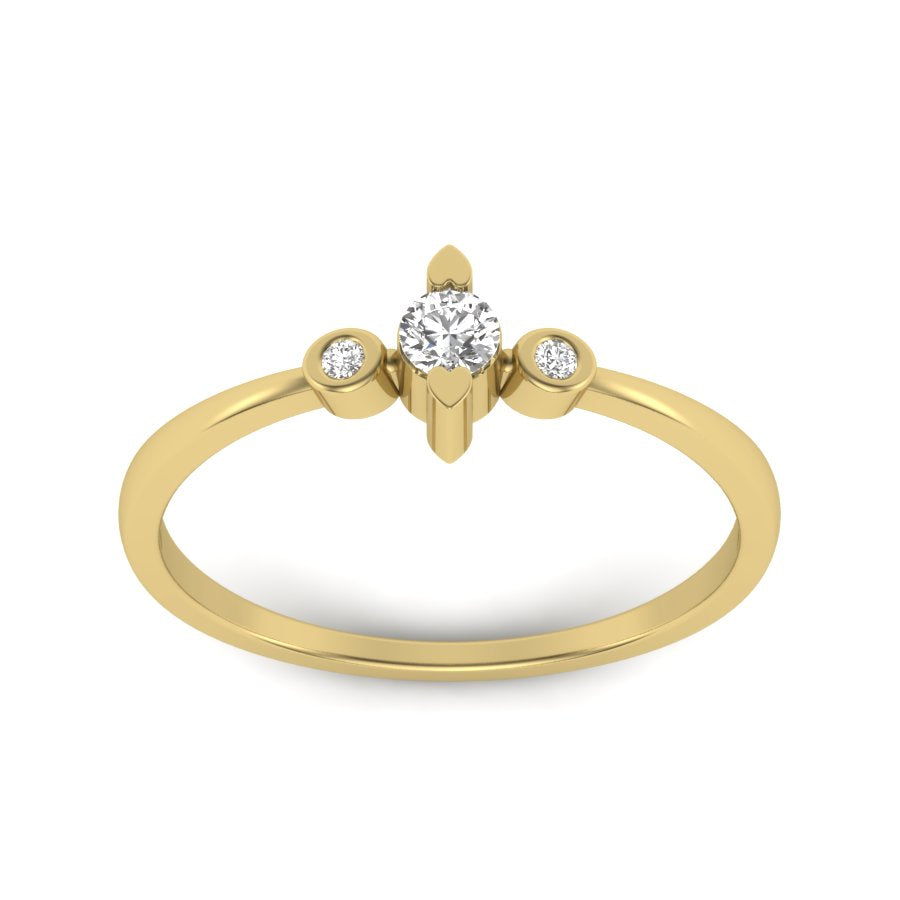 Yellow Gold Plated Sterling Silver Ring