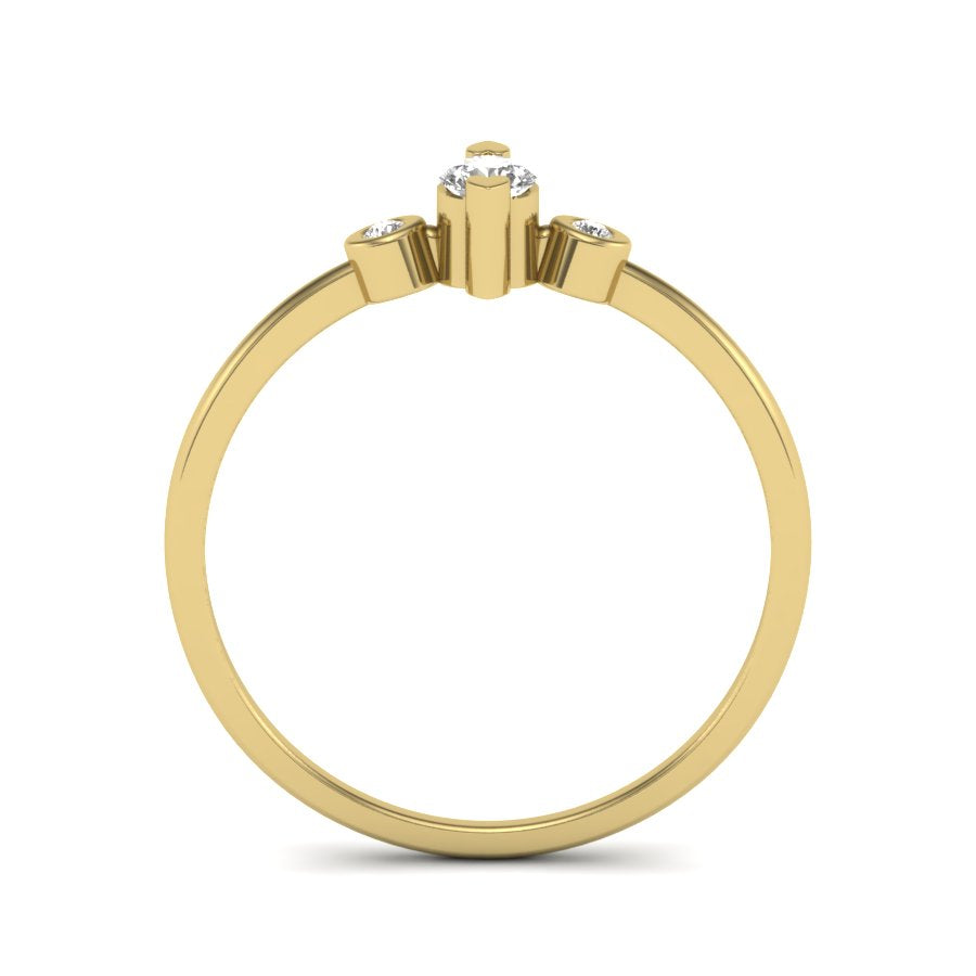 Yellow Gold Plated Sterling Silver Ring