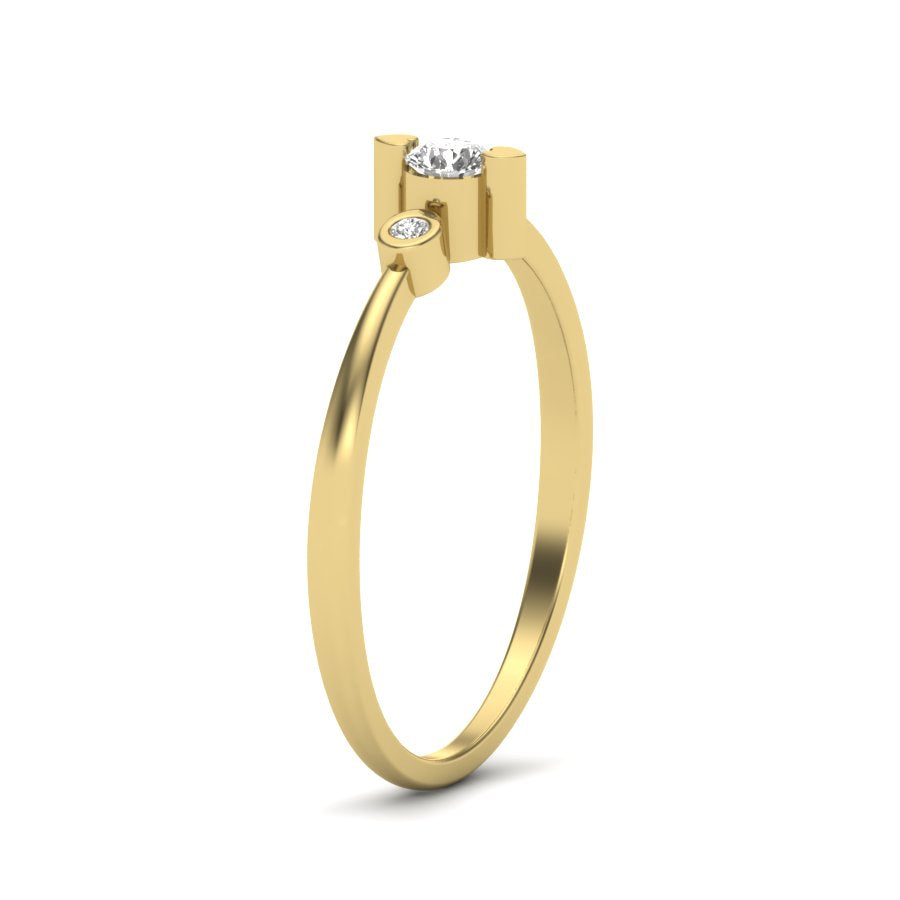 Yellow Gold Plated Sterling Silver Ring