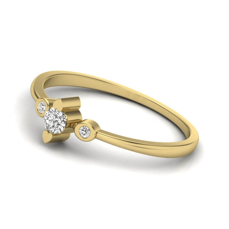 Yellow Gold Plated Sterling Silver Ring