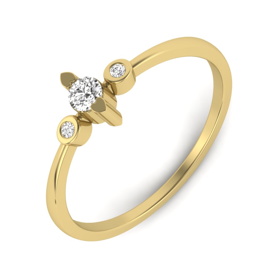 Yellow Gold Plated Sterling Silver Ring