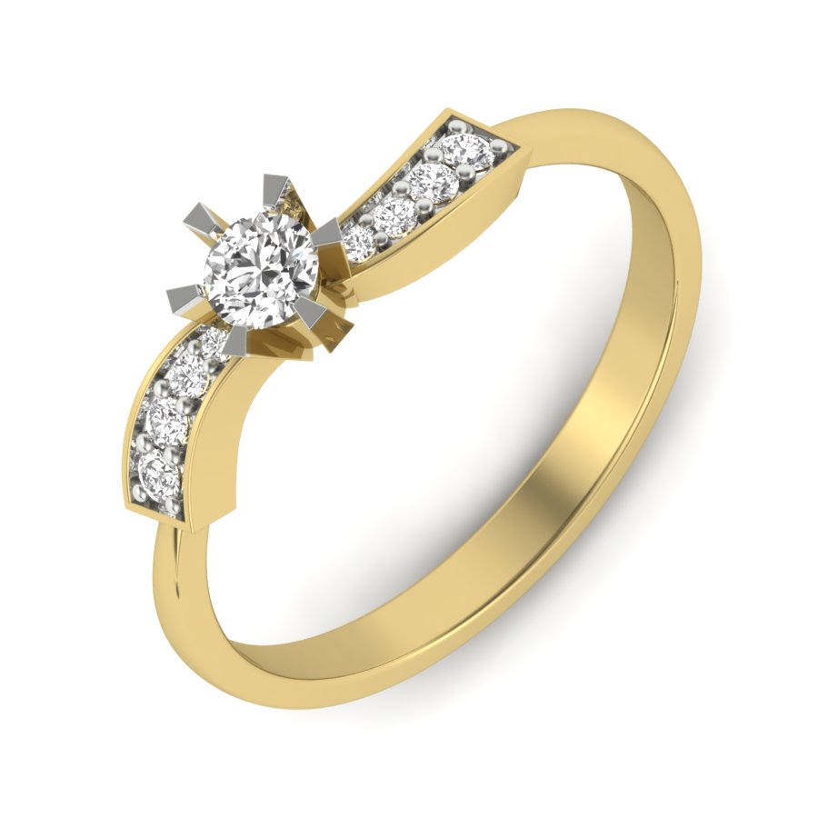 Yellow Gold Plated Sterling Silver Ring