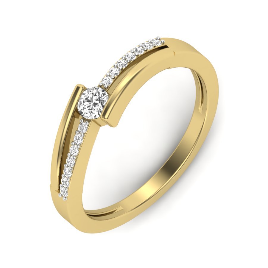 Yellow Gold Plated Sterling Silver Ring