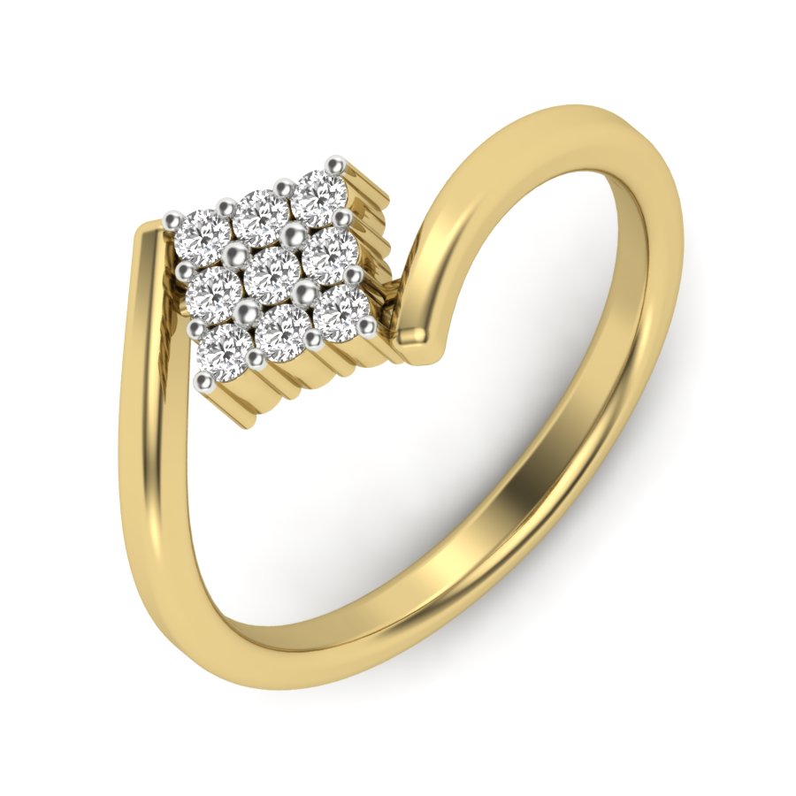 Yellow Gold Plated Sterling Silver Ring