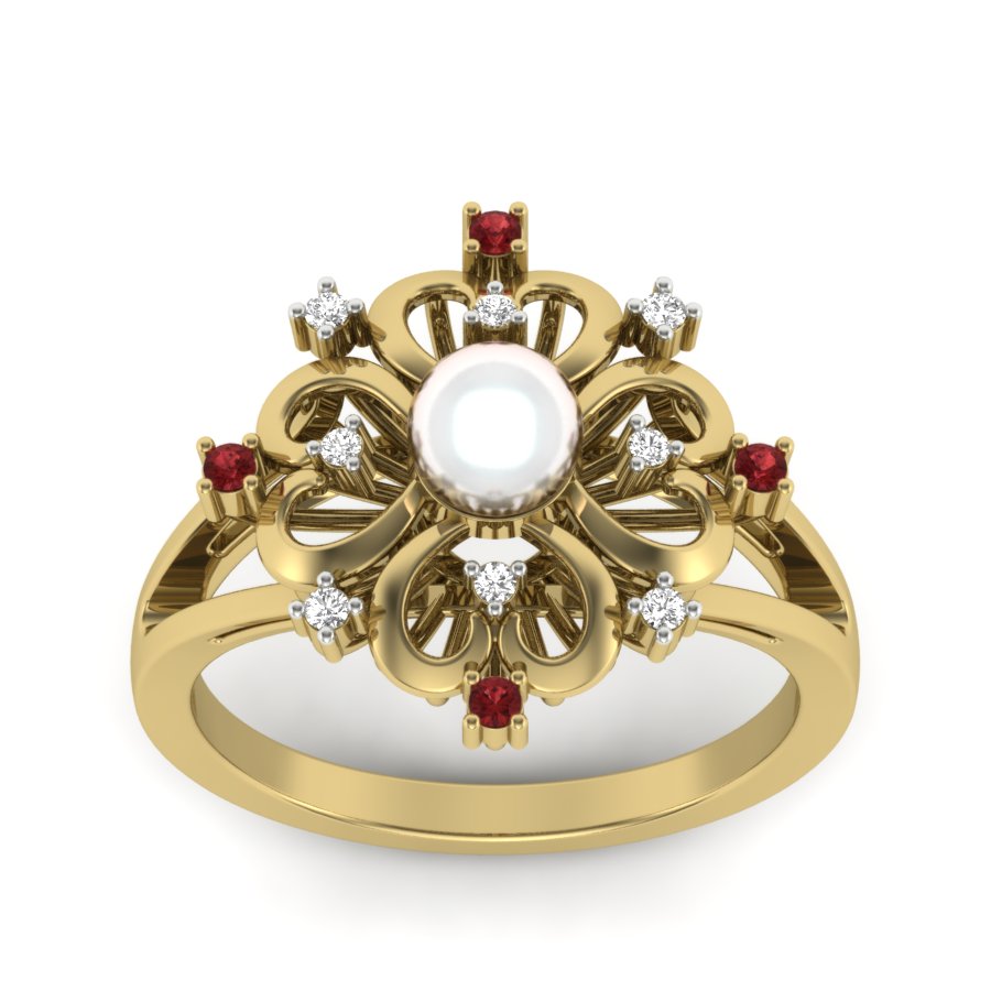 Yellow Gold Plated Sterling Silver Ring