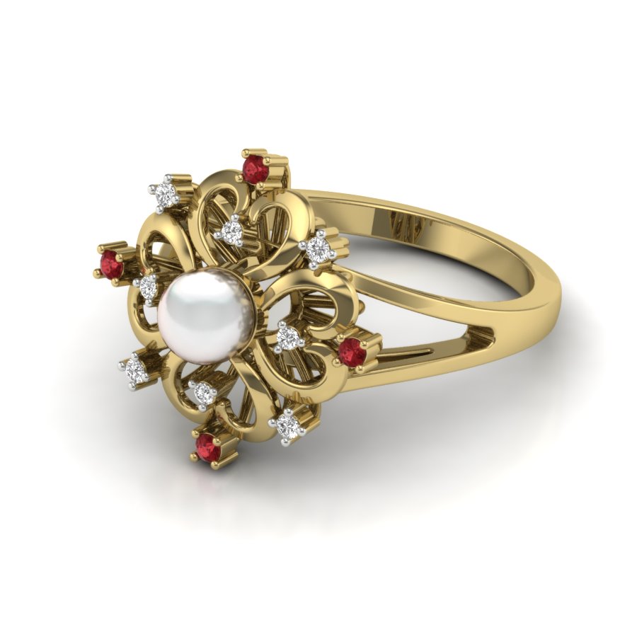 Yellow Gold Plated Sterling Silver Ring
