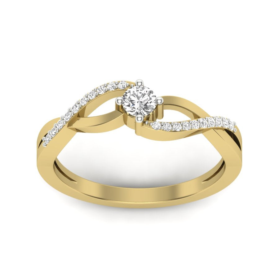 Yellow Gold Plated Sterling Silver Ring