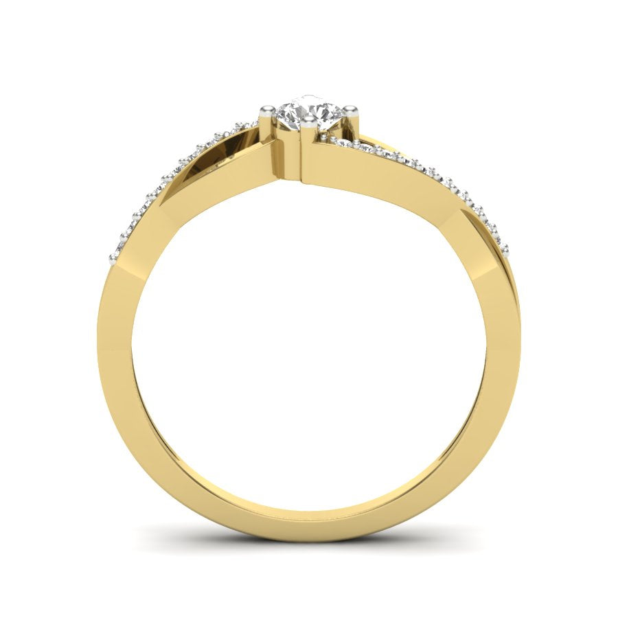 Yellow Gold Plated Sterling Silver Ring