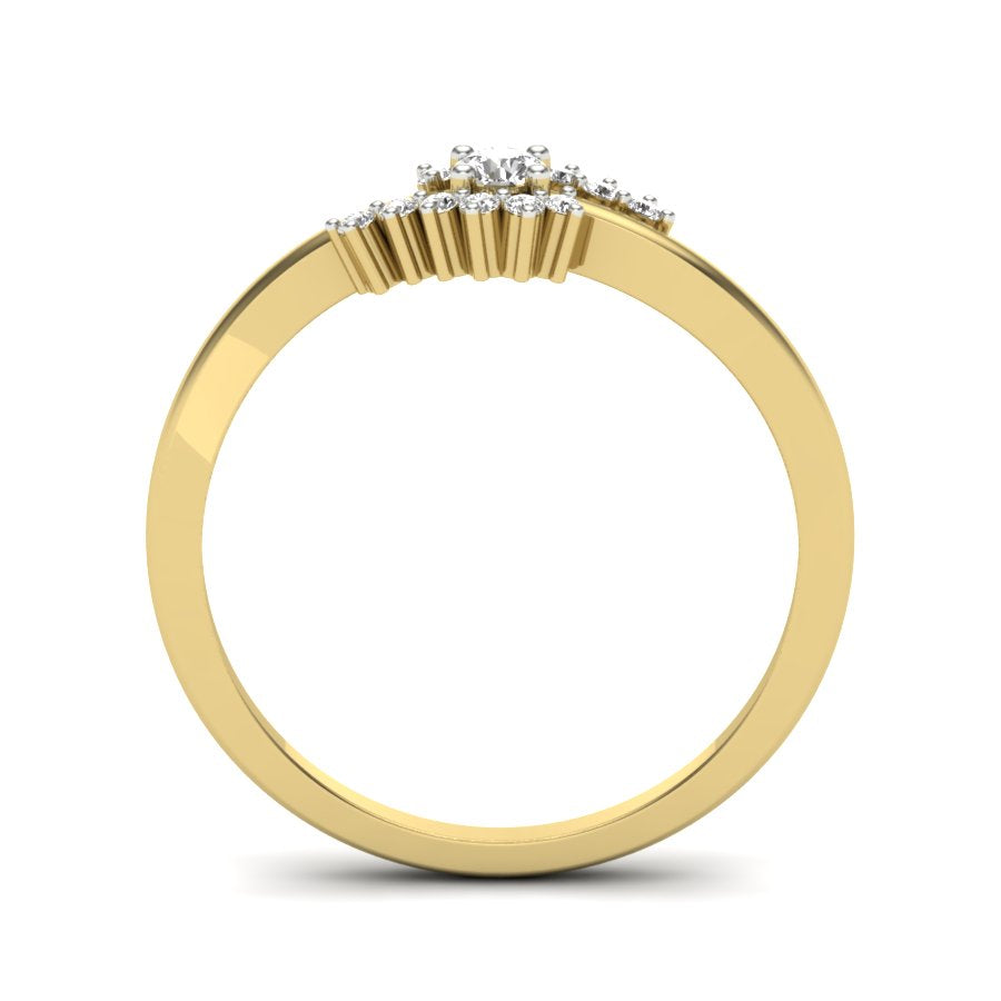 Yellow Gold Plated Sterling Silver Ring