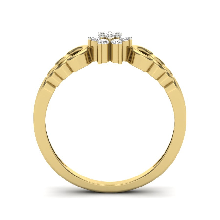 Yellow Gold Plated Sterling Silver Ring