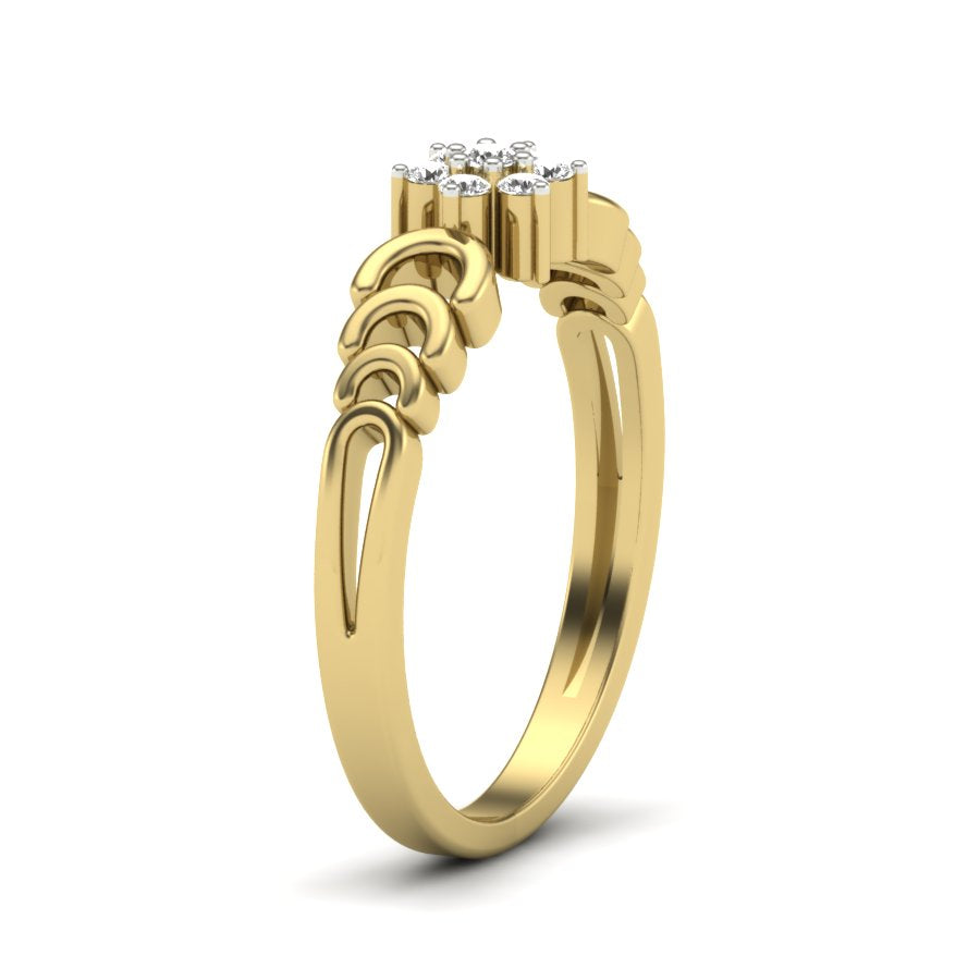 Yellow Gold Plated Sterling Silver Ring
