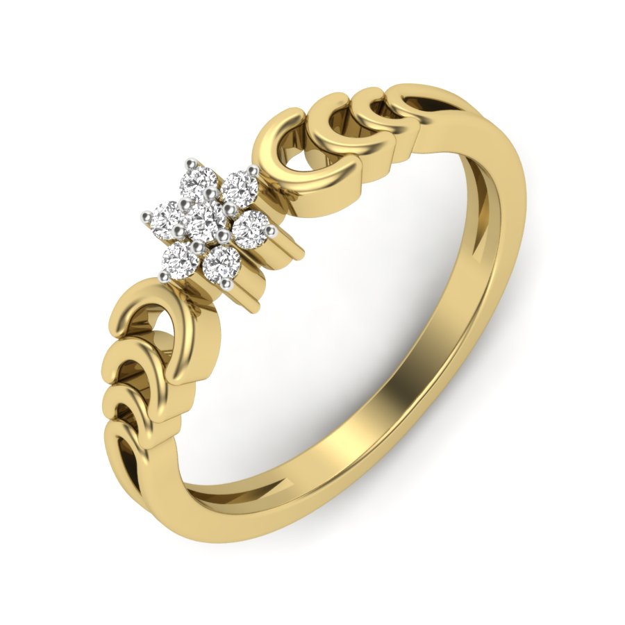 Yellow Gold Plated Sterling Silver Ring