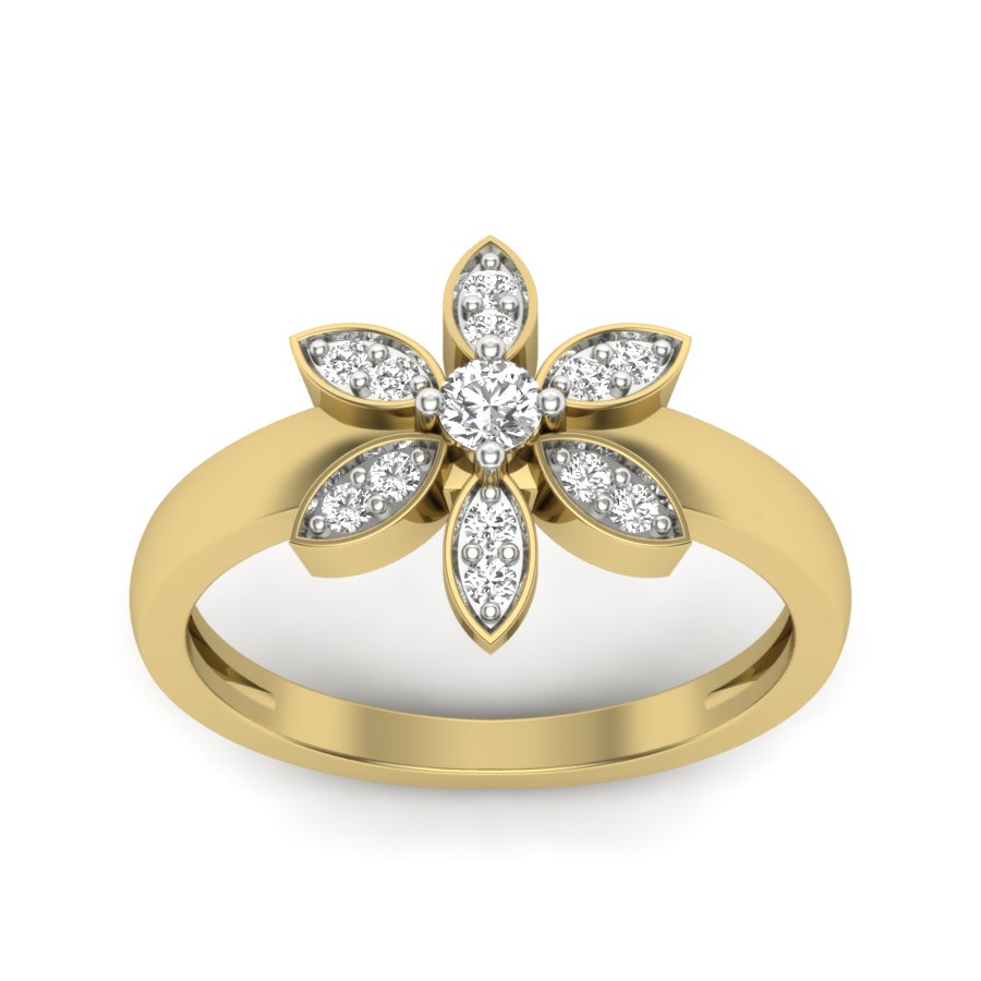 Yellow Gold Plated Sterling Silver Ring