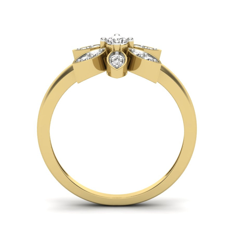 Yellow Gold Plated Sterling Silver Ring