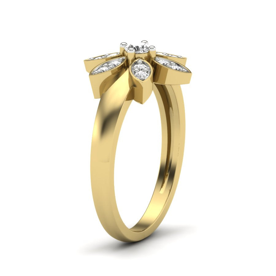 Yellow Gold Plated Sterling Silver Ring