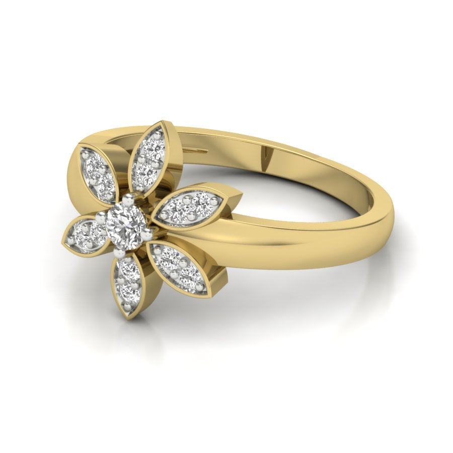 Yellow Gold Plated Sterling Silver Ring