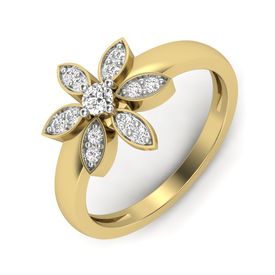 Yellow Gold Plated Sterling Silver Ring